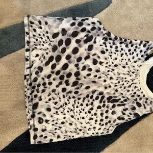 Black and White Patterned Sleeveless Top